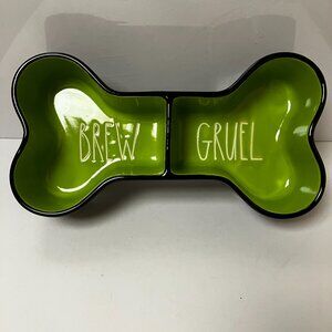 NEW Brand New Rae Dunn Brew Gruel Dog Bone Bowl in original box